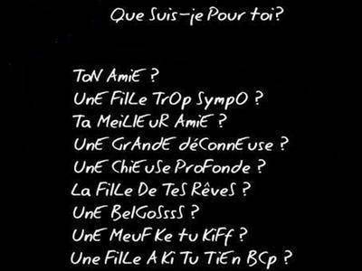 que suis-je pour toi?
